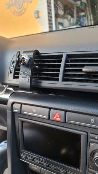 Handyhalter passend zu Audi A4 B6-B7 Bj. 2000-2009 Made in GERMANY inkl. Magnethalterung 360° Dreh-Schwenkbar!!